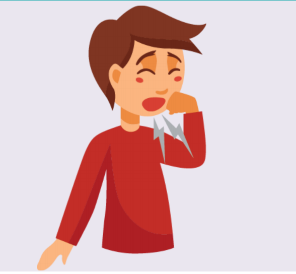 A boy coughing.