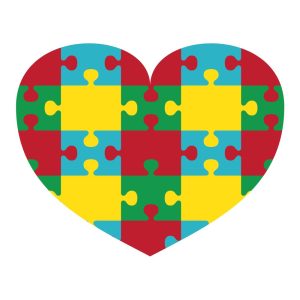Autism Awareness Print. Puzzle Heart